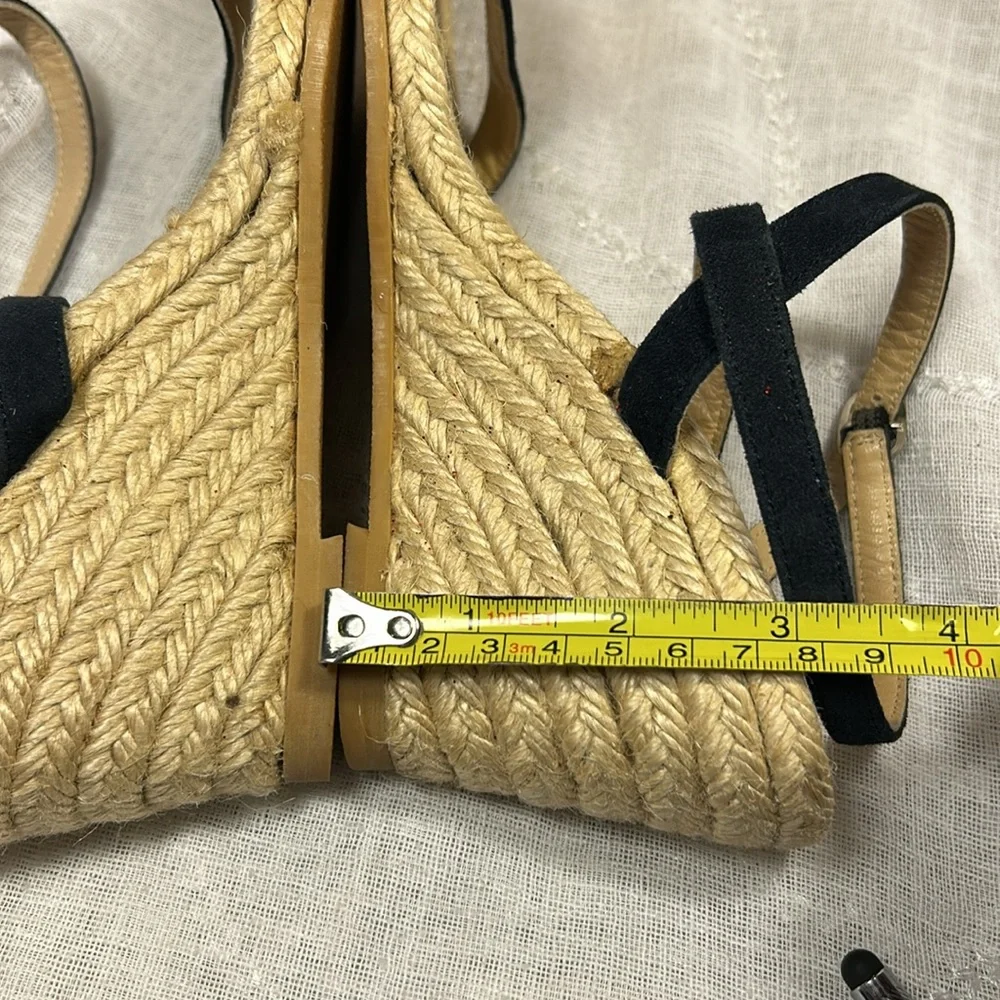 J Crew almost NEW leather espadrilles wedges